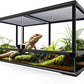 48 Gallon Professional Glass Terrarium 36"x18"x18" Durable Reptile Habitat Tank with Heat Resistant Aluminum Alloy Frame, Dual Front Swinging Doors for no Jam by Sand and Other Debris