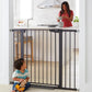 Cumbor 36" Extra Tall Baby Gate for Dogs and Kids with Wide 2-Way Door, 29.7"- 46" Width, and Auto Close Personal Safety for Babies and Pets, Fits Doorways, Stairs, and Entryways, Black