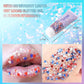 DAGEDA Red White Blue Body Glitter, 4th of July Outfits Accessories for Women, USA Flag Face Glitter Makeup, Fourth of July Patriotic Independence Day Hair Accessories Party Costumes
