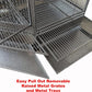 X-Large Corner Parrot Bird Flight Breeding Wrought Iron Rolling Cage Solid Plated Feeder Doors with Around Metal Seed Guard