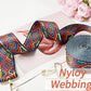 Printed Nylon Webbing 1 1/2 inch 6 Yards Colorful Squares Thick Patterned Fabric Webbing Luggage Handle Jacquard Ribbon for Backpack Bags-Seatbelt-Clothing-Sewing-DIY Crafts & Projects Supplies