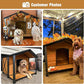Extra Large Dog House Outdoor Weatherproof, Strong Metal Chew Proof Frame Dog Kennel for Small Medium Large Dogs