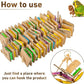 MYFAMIREA Parrot Toys for Medium Birds, Parrot Chewing Cardboard Toys Natural Wooden Macaws Cage Chewing Gifts for African Greys, Cockatoos, Macaws, Small and Medium Birds