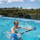 Aquatic Barbell - Blue (ASBBB) - Functional Pool Exercise Equipment | Water Weights | Includes Online Link to Access Barbell 360 Workout Program