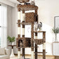 Globlazer Giant Cat Tree, 83 inch Cat Tree for Indoor Cats Large Adult, XXL Cat Tower with 9 Scratching Posts for 20lb+ Heavy Duty Large Adult Cats, F83, Leopard Print