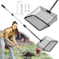 10inch Chicken Poop Scooper, Chicken Coop Scoop for Poop, 4 Sections Extended with 22 to 77inch Stainless Steel Adjustable Handle, Litter Scooper Sifting Shovel