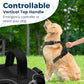 Funfox Dog Harness No Pull, Adjustable Dog Vest Harness Super Soft, 2 Leash Clips Anti Pull, Vertical Handle Easy to Control, Reflective Night Walking for XLarge Breed, Black, XL