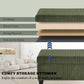 48" Green Ottoman with Storage, Corduroy Storage Ottoman Bench for Bedroom, End of Bed Bench with Safety Hinge for Living Room, Entryway
