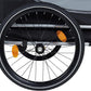 Blue-Grey Large Folding Bike Trailer for Dogs – Heavy-Duty Steel Frame, 66LB Capacity Pet Carrier for All-Terrain Cycling, Jogging & Camping Adventures!