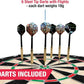 MD Sports Dartboard Cabinet Multiple Styles Electronic Dartboard With Digital X/O Cricket Scorekeeping and Dart Set, Perfect for Cricket Games