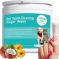 Teeth Cleaning Wipes for Pets 50Pcs ，Dog & Cat Teeth Cleaning Wipes，Pet Teeth Cleaning Finger Mitt Dental Wipe，Pet Teeth Cleaning Finger Wipes，Natural Formula Finger Grooming Wipe for Pets