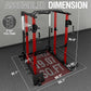 Mikolo Power Cage, Power Rack with Cable Crossover and Dual Independent Pulley System, 2200 Pounds Capacity Workout Cage with More Training Attachments, Squat Rack for Home Gym, PC07 Versions