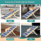 Dog Ramp for Bed, Upgraded 33" Long Portable Dog Ramp for Couch, Wood Folding Pet Ramp for All Breeds Small Old Dogs to Get on Bed, 4 Adjustable Heights 12.9" to 17.7"(Wood, Up to 50lbs)