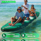 Feelfire11'x34” Extra Wide Inflatable Paddleboard, Stand-up Paddle Board for Adults, 420lb Capacity for Yoga/Fishing/Family, EVA Deck, US Fin, High-Pressure Pump, Storage Backpack, Safety Leash