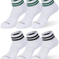 MONFOOT Men's/Women's 6 Pairs Daily Cushion Comfort Fit Performance Quarter Ankle Socks Multipack