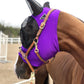 Horse Fly Mask Super Comfort Horse Fly Mask Elasticity Fly Mask with Ears We Only Make Products That Horses Like… (Dk Purple, L)
