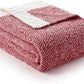 Snuggle Sac Christmas Red Blanket Twin Size, Ultra Soft Warm Fuzzy Knit Blanket Throws Dupes for Couch,Sofa, Bed, Heather Red, 60x80 inches