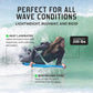 THURSO SURF 42'' Body Boards for Beach Pool Lightweight PE Core IXPE Deck HDPE Bottom FRP Stringers High Performance Body Board with Double Swivel Surf Leash and Bodyboard Bag Lightning