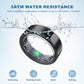 Smart Ring for Women Men - Titanium Health Fitness Tracker Ring with Heart Rate, Step Counting, Calories, Sleep & Stress Monitor for iPhone and Android, No Subscription Fee (Black, 9)