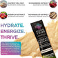 Electrolytes Powder Packets - Sugar Free Hydration Powder Drink Mix Loaded with 6 B Vitamins & Minerals - Energy Drink for Muscle and Mood Support - Coconut Lime Flavor Adrenal Cocktail - 30 Servings