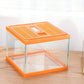 crapelles Reptile Terrarium kit Color Orange Spider Container Tarantula Box cage Gecko Habitat Insect Enclosure pet Tank Frog Carrier Tortoise Snail Container Hermit Crab House Cricket breeding