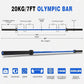 7ft Olympic Barbell for Strength Training and Olympic Weightlifting, 500 700 1000LBS Capacity Available, 2 Inch Bar for Squats, Home Gym Fitness Equipment, Bench Press, Deadlift,Powerlifting