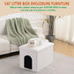 MEEXPAWS Cat Litter Box Enclosure Furniture Hidden, Cat Washroom Bench Storage Cabinet |Large 25.6'' x 17.7'' x 17.7''| Dog Proof | Waterproof Inside/Easy Clean | Easy Assembly | Odor Control(White)