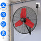 Pro 9500 CFM 24" Outdoor IP44 Waterproof Wall Mount Fan, 3-Speed Oscillating Metal Fans with Enclosure Motor, Heavy Duty Wall Fan for Patio, Warehouse, Garage, and Jobsite