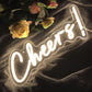 Cheers Neon Sign for Wall Decor LED Neon Cheers Light Sign USB Powered Wall Neon Light up Sign for Party Wall Décor Party Light Home Room Christmas Club Bistro Decor 5v (Warm White)