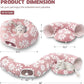 Cat Tunnel for Indoor Cats, Cute Peekaboo Cat Cave with Dangling Balls, Pet Donut Tunnel Bed with Circle Mat for Puppy Kitten Rabbit, Pink
