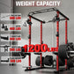 RitFit Power Cage with Optional LAT PullDown/Cable Crossover, 1000LB Squat Rack for Home & Garage Gym, with Weight Storage Rack and More Training Attachments, ASTM-Certified