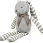 Organic Baby Toys Grey Bunny Rabbit Stuffed Animal 7.1"
