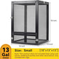 13 Gallon 360° Panoramic Foldable Reptile Terrarium Kit: Crested Gecko Tank and Reptile Cage for Superior Ventilation, Easy Feeding, Sturdiness, and Simple Assembly (Black, 18"x13"x13")