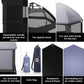 Pop-Up Playpen for Babies & Toddlers Foldable with Canopy (UPF 50), Self-Inflating Playmat, Wind Shade & Carry Bag Durable Baby Beach Tent, Outdoor