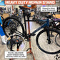 Revere Bike Repair Stand & Storage Bag, Telescoping Arm, Rotating Clamp, Magnetic Tool Tray, and Adjustable Handlebar Rod - Heavy Duty, Sturdy, Adjustable (Orange)