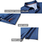 Men's Golf Polo Shirts Short Sleeve Striped Performance Moisture Wicking Dry Fit Golf Shirts for Men