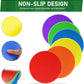 60 Pcs Poly Spot Markers Non-Slip Rubber Floor Dots for Gym, Flat Cones Agility Markers Poly Dots for Gym Floor Spot Markers for Sports Soccer Basketball Speed Agility Training Dance Classroom