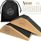 Squat Wedge Blocks - Pack of 2 Non-Slip Slant Board for Legs, Ankle, Calf Stretching - Squat Ramps for Lower Body Strength, Heel Elevation, Planks, Yoga with Bag & 30 Day Squat Challenge Chart