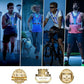 LED Reflective Vest Safety Gear, Light Up Vest for Night Walking Cycling, High Visibility Running Vest with Reflective Strips