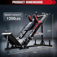 RitFit Adjustable Leg Press and Hack Squat Machine with Weight Plate Set, Professional Home Gym Equipment with Linear Bearings, Specialized for Complete Lower Body Workouts and Weight Storage Posts