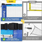 Badminton & Volleyball Combo Set 32 ft with Net, Anti-Sagging Design, 4 Badminton Rackets, 3 Birdies and PU Volleyball for Backyard Lawn Beach