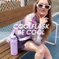 Coolflask Water Bottle with Straw, 32 oz Insulated Metal Water Flask with Straw & Spout Lids, Stainless Steel Double Wall Vacuum, Keep Cold 48h Hot 24h, Leak Proof & Non-BPA, Lavender