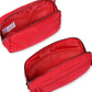 ODODOS Unisex Mini Belt Bag with Adjustable Strap Small Fanny Pack for Workout Running Traveling Hiking, Red