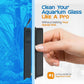 FL!PPER Flipper Cleaner Float - 2-in-1 Floating Magnetic Aquarium Glass Cleaner - Fish Tank Cleaner - Scrubber & Scraper Aquarium Cleaning Tools - Floating Fish Tank Cleaner, Nano