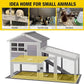 Aivituvin Rabbit Hutch Outdoor Chickecn Coop Indoor Bunny Cage with Pull Out Tray,Upgrade Version,Removable Bottom Wire Mesh 53.4" L x 23.6" W x 38.1" H
