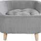 Christopher Knight Home Elroy Orthopedic Dog Bed, Elevated Dog Sofa Bed for Small Dog, Supportive Foam Pet Couch Bed with Wooden Legs, Modern Pet Sofa Bed, Gray
