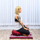 Leewadee Meditation Cushion Set – 1 Round Zafu Meditation Pillow and 1 Square Roll-Up Zabuton Meditation Mat, Pillows Bundle Filled with Kapok