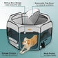 Dog Playpen, Portable Pet Play Pen for Cat, Puppies, Rabbits, Chickens, Foldable Large-Capacity Pet Tent for Indoor/Outdoor Travel Camping Blue