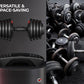 Yaheetech Adjustable Dumbbell Set 28/40/52.5/90LBS Adjustable Dumbbells Fast Adjust Dumbbell Weight Set with Anti-Slip Handle and Tray for Men/Women Home Gym Strength Training Equipment Single/Pair