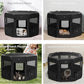 PETSFIT 45.5" Dog Playpen with Dual Zipper Doors –Sturdy Foldable Pet Playpen for Large & Medium Dogs with Removable Mesh Top and Leakproof Bottom